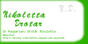 nikoletta drotar business card